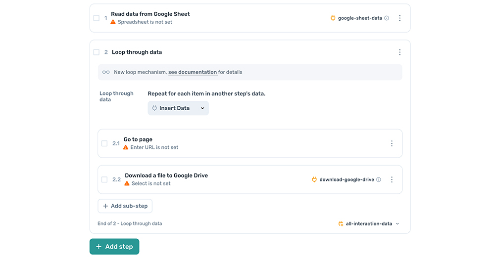 axiom.ai looping download bot